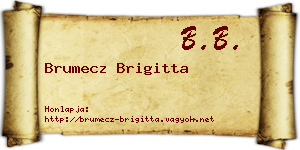Brumecz Brigitta névjegykártya
